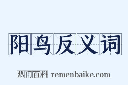 阳鸟反义词是什么意思的图片